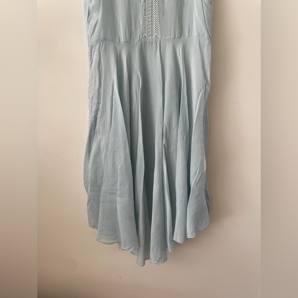 Johnny Was Light Blue Embroidered Mini Dress - Picture 5 of 6